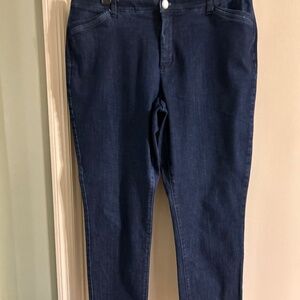 CJ Banks, Signature Slimming, dark denim jeans, size 16W